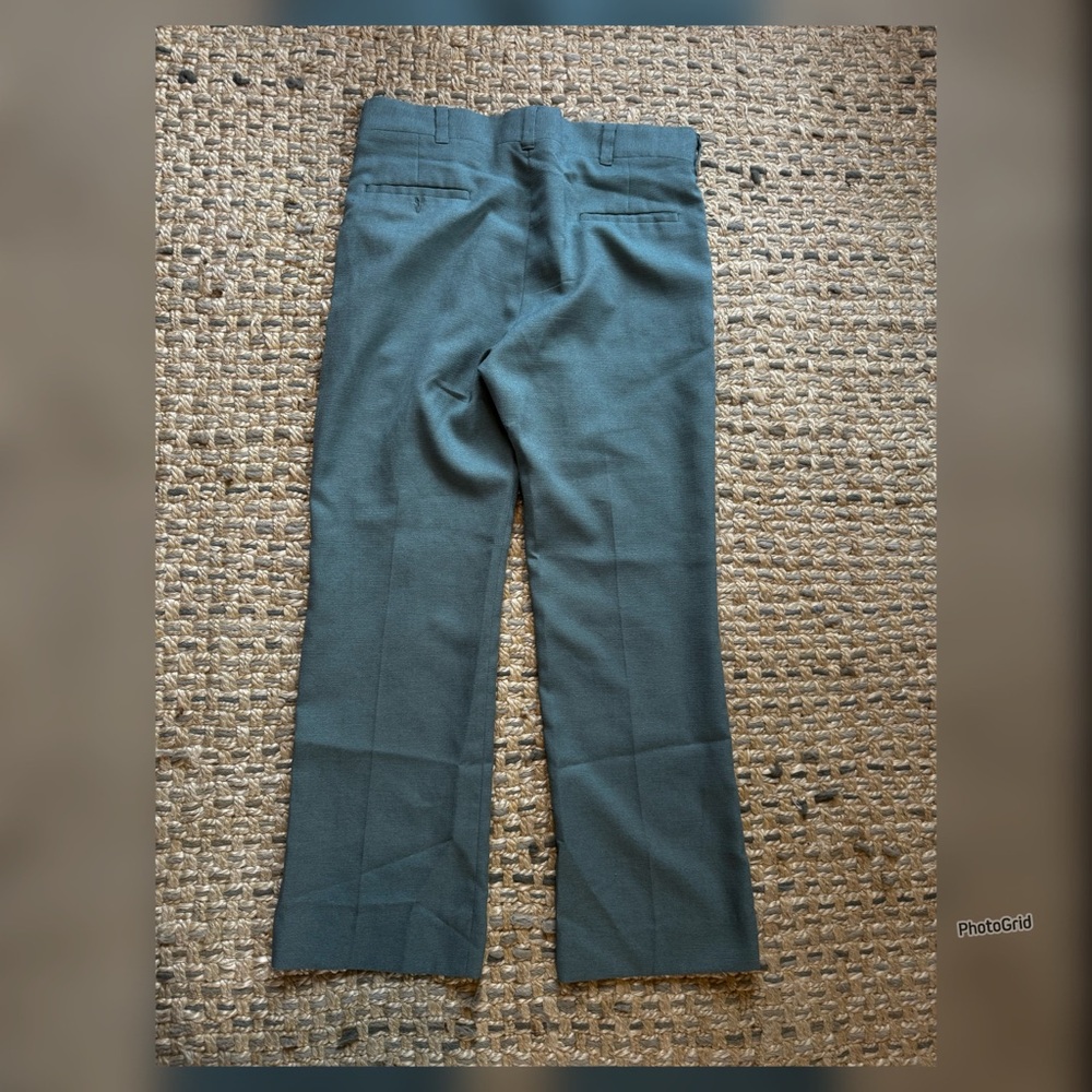 Vintage 1980’s Men’s Hubbard Mint Green Polyester Pant 36 x 31 - Picture 3 of 4